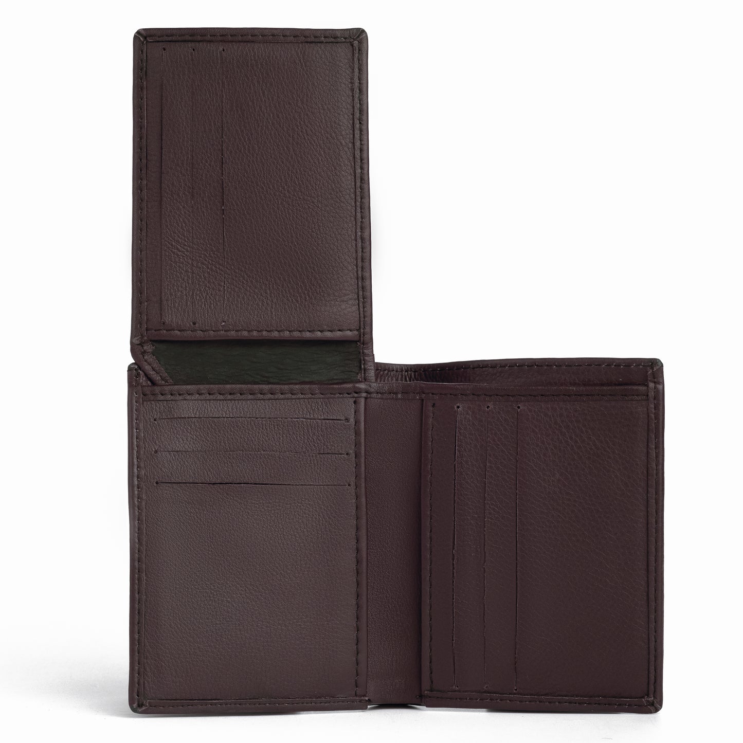 Book Style Leather Wallet - Maroon